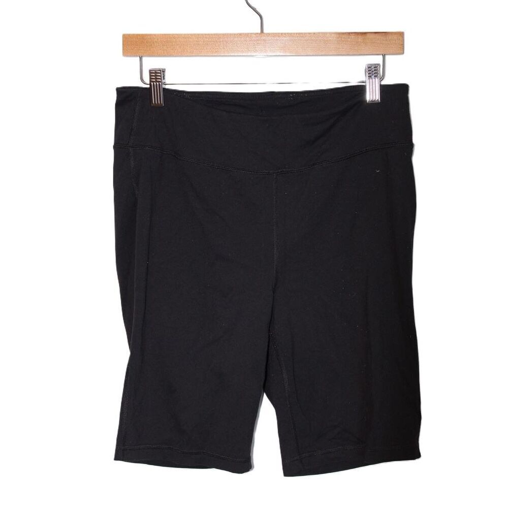 Womens J.Crew Weekend Signature Flex Bike Shorts AJ644 Black Nylon Size Large